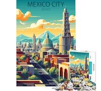 Puzzle per adulti da 1000 pezzi con l'immagine di Città del Messico gioco educativo e stimolante ideale per rilassarsi e migliorare la memoria perfetto come regalo di compleanno (dimensioni 50x75cm)