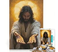 Puzzle per adulti da 1000 pezzi con l'immagine di Gesù Cristo gioco educativo difficile compleanno e Natale 38x26cm