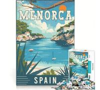Puzzle per adulti da 1000 pezzi con l'immagine di Minorca - Spagna, giocattolo educativo, ideale per passare il tempo durante le vacanze, regalo per amici e familiari 38x26cm