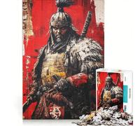 Puzzle per adulti da 1000 pezzi con l'immagine di un leader mongolo e graffiti gioco educativo decorazione perfetta ogni pezzo è unico 50x75cm