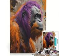 Puzzle per adulti da 1000 pezzi con l'immagine di un orango un rompicapo divertente e stimolante per ridurre lo stress 38x52cm