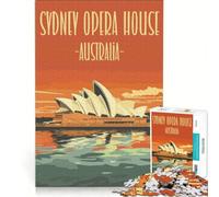 Puzzle per adulti da 1000 pezzi con l'immagine originale della Sydney Opera House gioco per famiglie rilassante e stimolante idea regalo 38x26cm