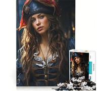 Puzzle per adulti da 1000 pezzi con l'incantevole sirena pirata, gioco divertente, rilassante e stimolante per la mente, ideale come elemento della lista dei desideri con Babbo Natale 38x52cm