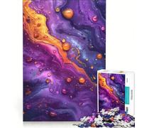 Puzzle per adulti da 1000 pezzi con linee e gocce d'acqua su uno sfondo colorato Gioco rilassante antistress collezione d'artista belle arti 38x52cm