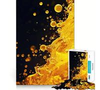 Puzzle per adulti da 1000 pezzi con liquido giallo a schizzi, gioco per esercizi mentali, rilassante, da assemblare, regalo di Babbo Natale 38x52cm
