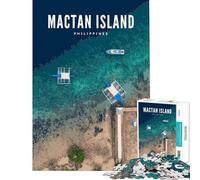 Puzzle per adulti da 1000 pezzi con l'isola di Mactan Filippine gioco educativo e coinvolgente per coltivare la pazienza uomini e donne decorazione da parete (dimensioni 38x26cm)