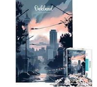 Puzzle per adulti da 1000 pezzi con lo skyline di Oakland e l'orizzonte gioco rompicapo educativo regalo di compleanno per donne (dimensioni 75x50cm)