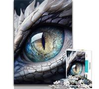 Puzzle per adulti da 1000 pezzi con l'occhio magico del drago, ideale come regalo educativo per tutta la famiglia (dimensioni 75x50cm)