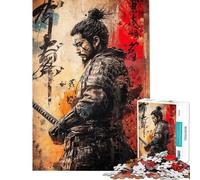 Puzzle per adulti da 1000 pezzi con l'opera d'arte graffiti del guerriero Myamoto Mushashi Puzzle per adulti sfida di velocità manuale Ogni pezzo è unico Giocattolo educativo 38x52cm