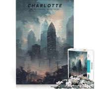 Puzzle per adulti da 1000 pezzi con l'orizzonte di Charlotte, gioco pratico, analisi e logica, regalo per amici e familiari 38x52cm