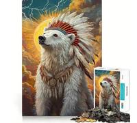 Puzzle per adulti da 1000 pezzi con l'orso,il capo maestà,i bordi perfetti,il gioco intelligente,il regalo,il gioco di ozio,il Natale,il tempo libero,l'arte (38x52cm)