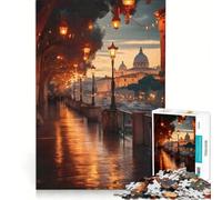 Puzzle per adulti da 1000 pezzi con luci e strade della città, giocattolo educativo, antistress, collezione d'artista, opera d'arte 38x26cm