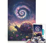 Puzzle per adulti da 1000 pezzi con lumaca dal guscio stellato e galassia gioco educativo decorazione per la casa ideale come regalo 38x26cm