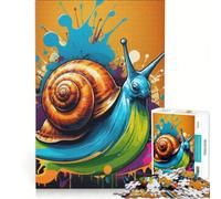 Puzzle per adulti da 1000 pezzi con lumaca psichedelica gioco pratico difficile e stimolante ideale come regalo per tutta la famiglia 38x26cm