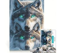 Puzzle per adulti da 1000 pezzi con lupa e cucciolo gioco educativo attività divertenti da fare a casa ideale per compleanni e Natale 50x75cm