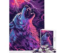 Puzzle per adulti da 1000 pezzi con lupo colorato un gioco impossibile ma divertente e istruttivo un regalo perfetto per amici e familiari (52x38cm)