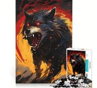 Puzzle per adulti da 1000 pezzi con lupo furioso che ringhia, gioco educativo, attività divertenti da fare a casa, ideale per compleanni e Natale 50x75cm