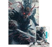 Puzzle per adulti da 1000 pezzi con lupo samurai e guerriero Gioco interattivo e stimolante ideale come regalo per uomini e donne antistress (dimensioni 38x26cm)