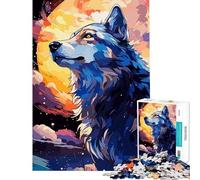 Puzzle per adulti da 1000 pezzi con lupo vettoriale giocattolo decorativo per la casa analisi e logica regalo per amici e familiari (38x52cm)