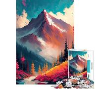 Puzzle per adulti da 1000 pezzi con maestosa montagna Aiuta ad allenare la mente Un'opera d'arte Gioco rilassante per ragazzi dai 14 anni in su 50x75cm