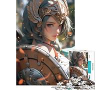 Puzzle per adulti da 1000 pezzi con maestosa valchiria e angelo gioco impossibile sfida per l'intelligenza giocattolo avvincente regalo di compleanno per divertimento in famiglia (dimensioni 75x50cm)