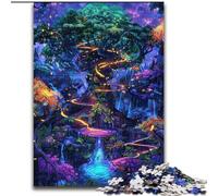 Puzzle per adulti da 1000 pezzi con mappa del mondo fantasy, realizzati in cartone, gioco interattivo per famiglie, rompicapo, giocattolo educativo da 1000 pezzi(26x38cm)