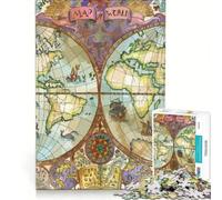 Puzzle per adulti da 1000 pezzi con mappe fantasy gioco educativo decorazione perfetta ogni pezzo è unico 38x26cm