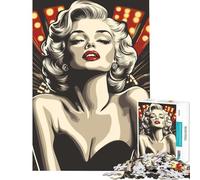 Puzzle per adulti da 1000 pezzi con Marilyn Monroe in stile Pop Art Divertimento a casa sfida impegnativa giocattolo decorativo per la casa per ragazzi dai 14 anni in su 38x52cm