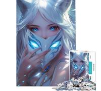 Puzzle per adulti da 1000 pezzi con maschera di volpe incantata Gioco rilassante antistress ideale come regalo per tutta la famiglia (dimensioni 38x52cm)