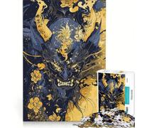Puzzle per adulti da 1000 pezzi con maschere astratte giapponesi, gioco divertente, rilassante e stimolante per la mente, ideale per rafforzare l'amore di coppia 38x52cm