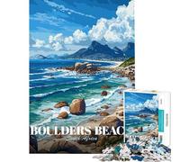 Puzzle per adulti da 1000 pezzi con massi spiaggia e Sudafrica Puzzle per adulti gioco rilassante regalo di compleanno compleanno e Natale (dimensioni 38x52cm)