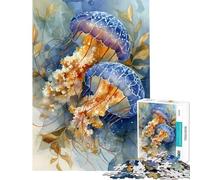 Puzzle per adulti da 1000 pezzi con meduse ad acquerello ideale per stimolare la mente e ridurre lo stress perfetto come regalo per donne dai 14 anni in su (38x26cm)