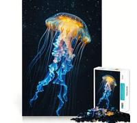 Puzzle per adulti da 1000 pezzi con meduse celestiali,incastro preciso,gioco cognitivo,ideale per momenti di relax e svago,regalo perfetto per le festività (38x52cm)