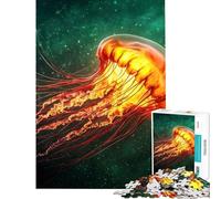 Puzzle per adulti da 1000 pezzi con meduse cosmiche ideale per ragazzi e famiglie con taglio di precisione e una sfida impegnativa da completare (dimensioni 50x75cm)