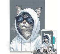 Puzzle per adulti da 1000 pezzi con meme di gatti e personaggi Thug Life Giochi divertenti, rilassanti e stimolanti per la mente, per rafforzare l'amore di coppia 38x26cm