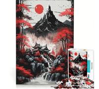 Puzzle per adulti da 1000 pezzi con monastero nascosto e arte Sumi ideale per rilassarsi divertirsi a casa e rafforzare l'amore di coppia 38x26cm