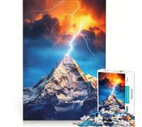 Puzzle per adulti da 1000 pezzi con montagna fulmine e tempesta giocattolo decorativo da parete per divertimento in famiglia ideale come regalo per tutta la famiglia 50x75cm