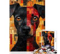Puzzle per adulti da 1000 pezzi con mosaico astratto raffigurante un cane ideale per rilassarsi passare il tempo durante le vacanze o come giocattolo educativo compleanni e Natale