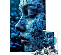 Puzzle per adulti da 1000 pezzi con mosaico raffigurante un volto femminile un gioco rilassante e stimolante ideale come regalo (dimensioni: 38x26cm)