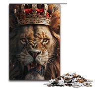 Puzzle per adulti da 1000 pezzi con motivo a leone medievale aiuta il cervello a esercitare i giocattoli avvincenti per coltivare la pazienza 1000 pezzi (75x50 cm)
