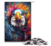 Puzzle per adulti da 1000 pezzi con motivo a pinguino psichedelico colorato modello da assemblare aiuta il cervello a esercitare i giocattoli avvincenti per coltivare la pazienza 75x50 cm