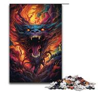 Puzzle per adulti da 1000 pezzi con motivo a serpente e mostro psichedelico colorato aiuta il cervello a esercitare i giocattoli avvincenti per coltivare la pazienza 1000 pezzi (38x26 cm)