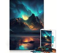 Puzzle per adulti da 1000 pezzi con motivo Aurora Boreale,giunture lisce,divertente gioco cognitivo,gioco per il tempo libero,regalo di compleanno,stimolante per la mente (50x75cm)