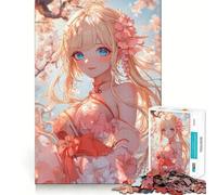 Puzzle per adulti da 1000 pezzi con motivo "Bellezza in fiore di ciliegio" Gioco divertente e stimolante per il tempo libero,ideale come regalo di compleanno (50x75cm)