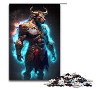 Puzzle per adulti da 1000 pezzi con motivo del Minotauro corazzato aiuta il cervello a esercitare la pazienza Giocattoli avvincenti per coltivare la pazienza (75x50 cm)