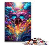 Puzzle per adulti da 1000 pezzi con motivo di mostri psichedelici colorati aiuta il cervello a esercitare i giocattoli che creano dipendenza e coltivano la pazienza. 1000 pezzi (75x50 cm)