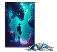 Puzzle per adulti da 1000 pezzi con motivo di mostri spaziali aiuta il cervello a esercitare i giocattoli avvincenti per coltivare la pazienza 1000 pezzi (75x50 cm)