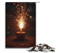 Puzzle per adulti da 1000 pezzi con motivo di piccoli fuochi d'artificio aiuta il cervello a esercitare i giocattoli avvincenti per coltivare la pazienza 1000 pezzi (38x26 cm)