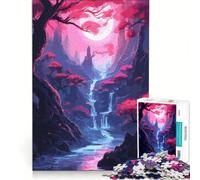 Puzzle per adulti da 1000 pezzi con motivo floreale di ciliegi in fiore, arte giapponese, gioco per famiglie, migliora la memoria, adatto come decorazione da scrivania 38x52cm