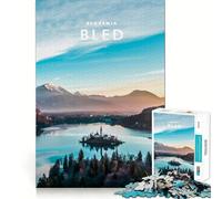Puzzle per adulti da 1000 pezzi con motivo lago Bled,incastro preciso,decorazione,logica,gioco di abilità,divertimento,gioco di compleanno,regalo (50x75cm)
